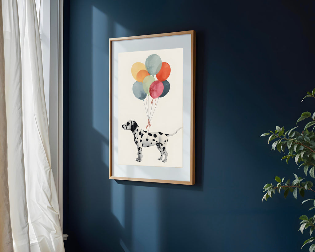 Dálmata con Globos | Cuadro decorativo de Monkey Canvas