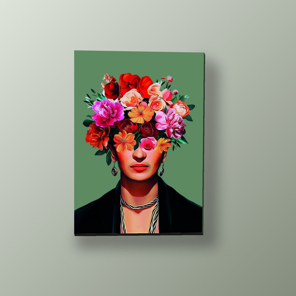 Rostro entre Flores | Cuadro decorativo de Monkey Canvas