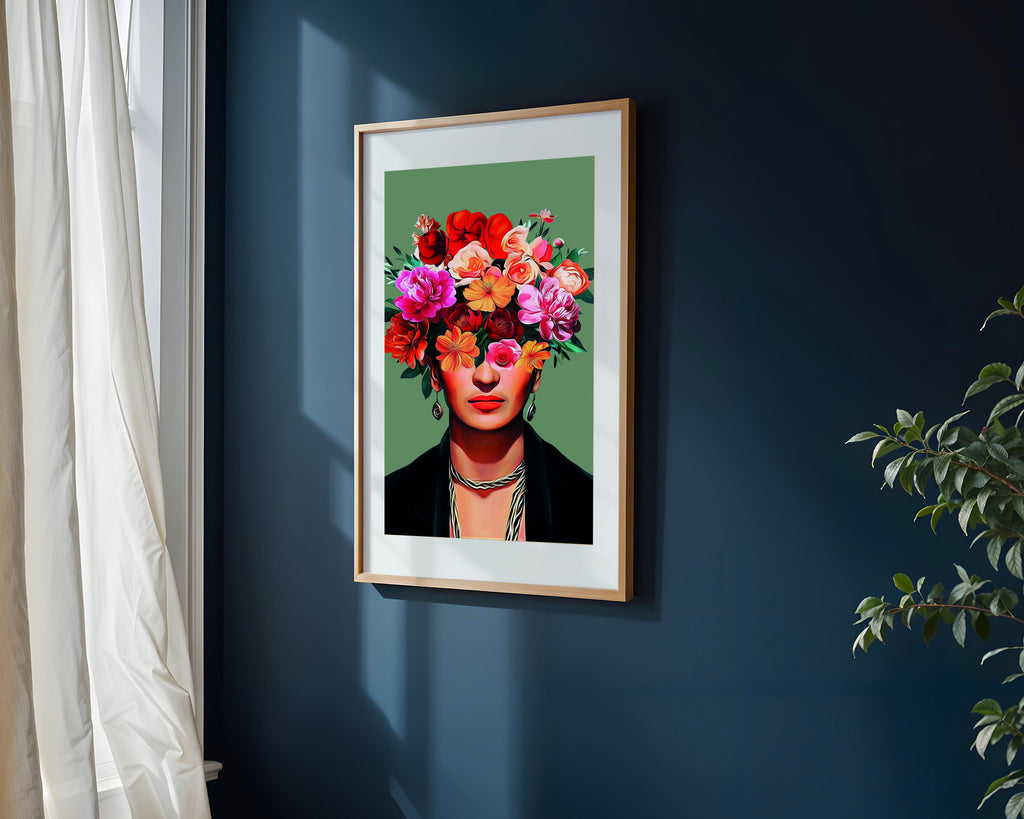 Rostro entre Flores | Cuadro decorativo de Monkey Canvas