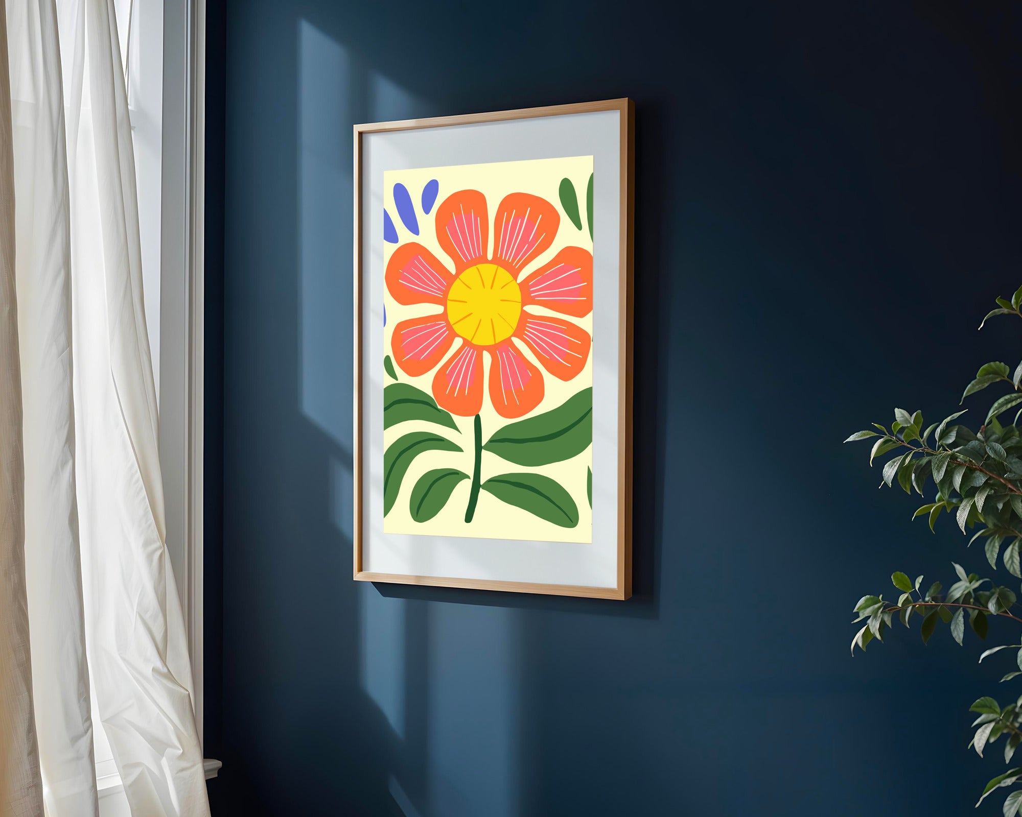Flor Coral Radiante | Cuadro decorativo de Monkey Canvas
