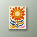 Sol Floral Retro | Cuadro decorativo de Monkey Canvas