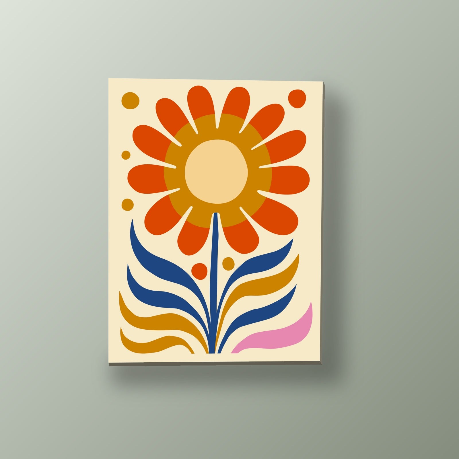 Sol Floral Retro | Cuadro decorativo de Monkey Canvas
