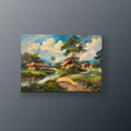 Aldea Tropical junto al Río | Cuadro decorativo de Monkey Canvas