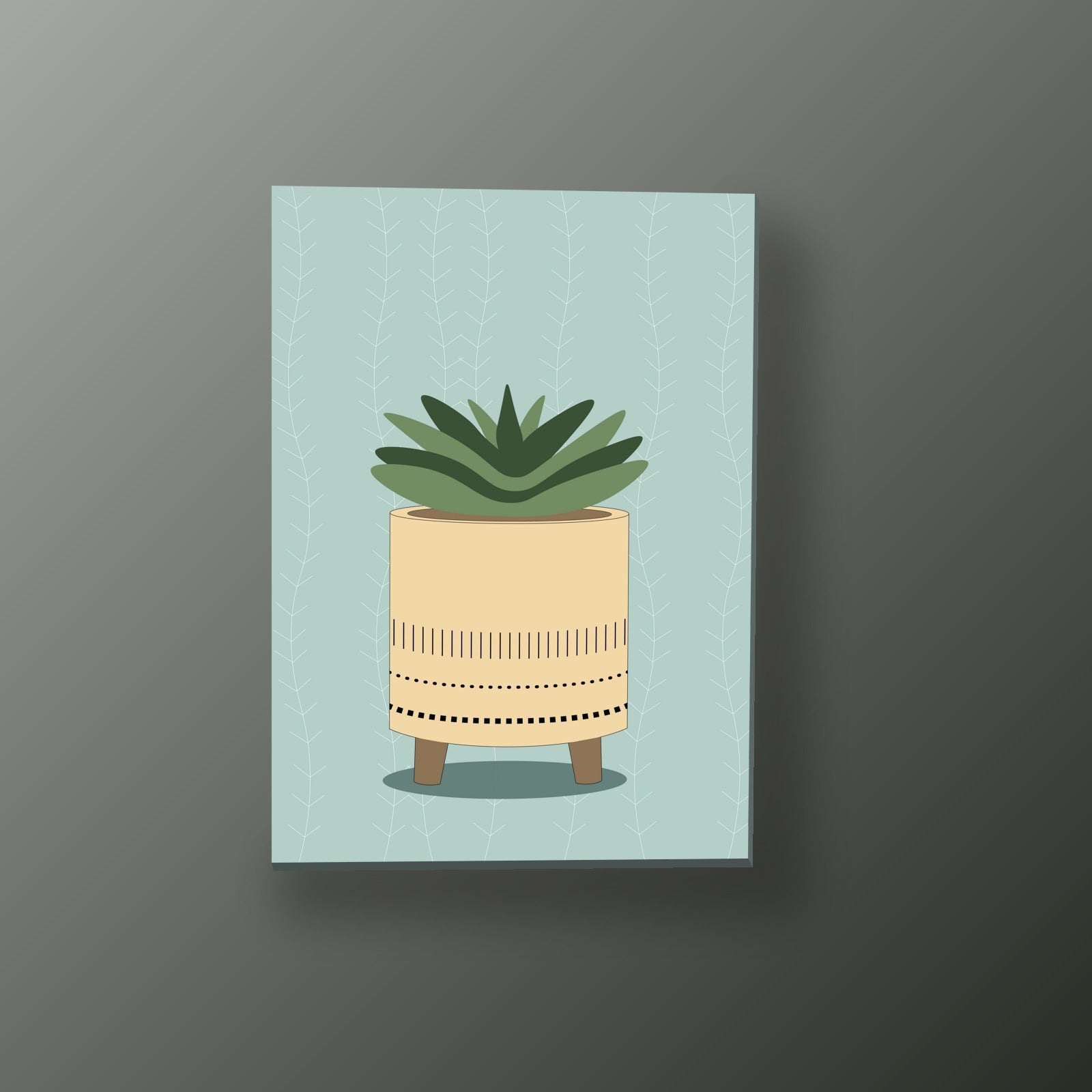 Suculenta Retro Boho | Cuadro decorativo de Monkey Canvas
