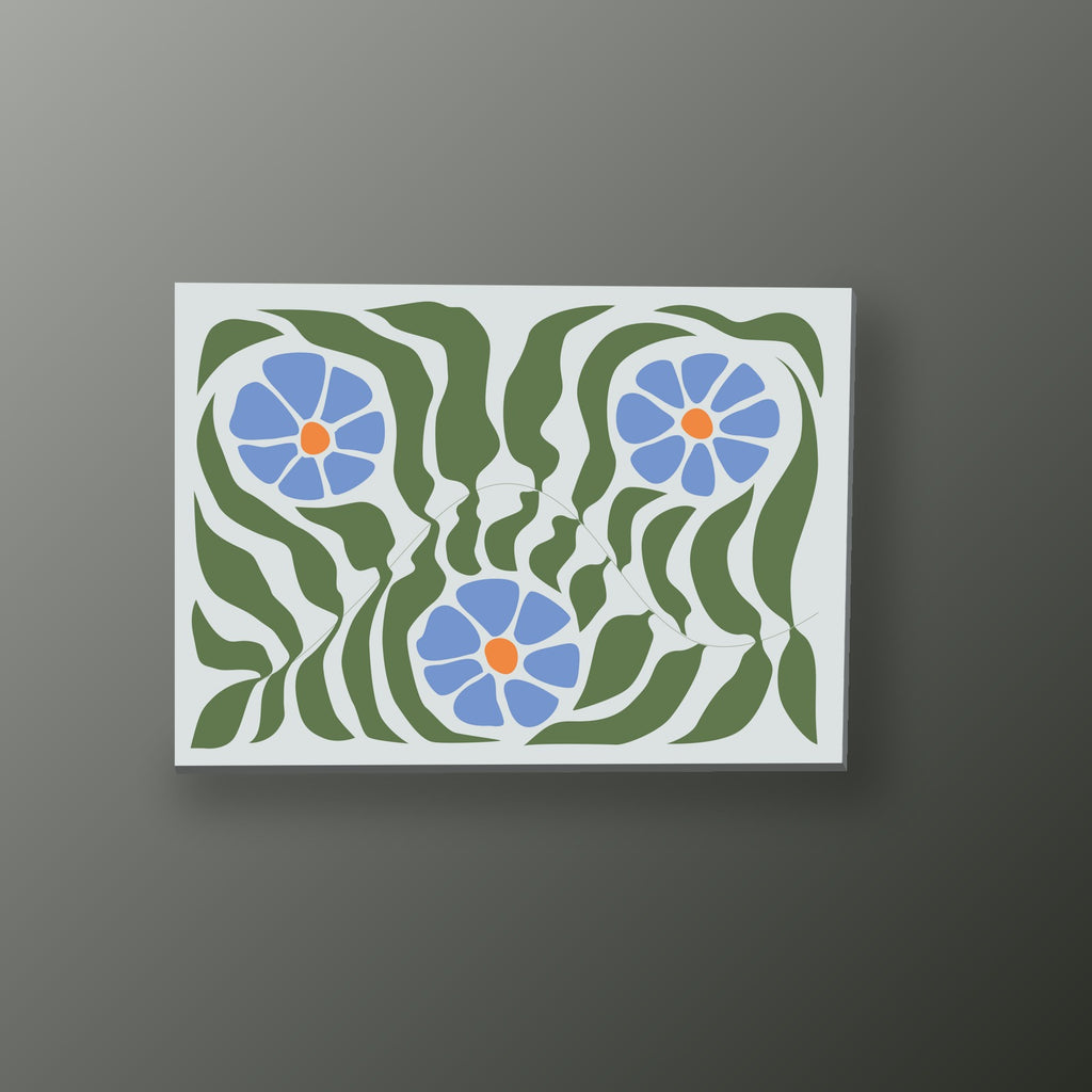 Jardín Floral Azul | Cuadro decorativo de Monkey Canvas