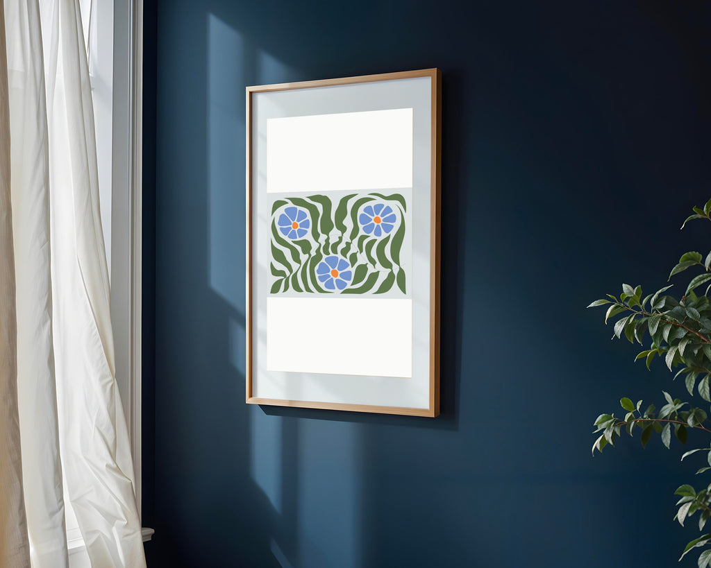 Jardín Floral Azul | Cuadro decorativo de Monkey Canvas