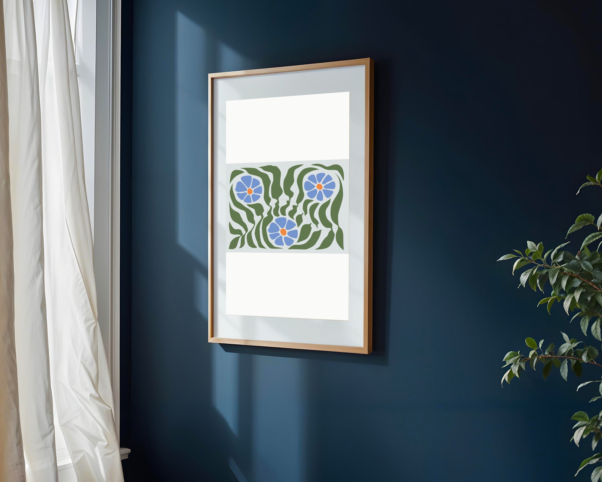 Jardín Floral Azul | Cuadro decorativo de Monkey Canvas