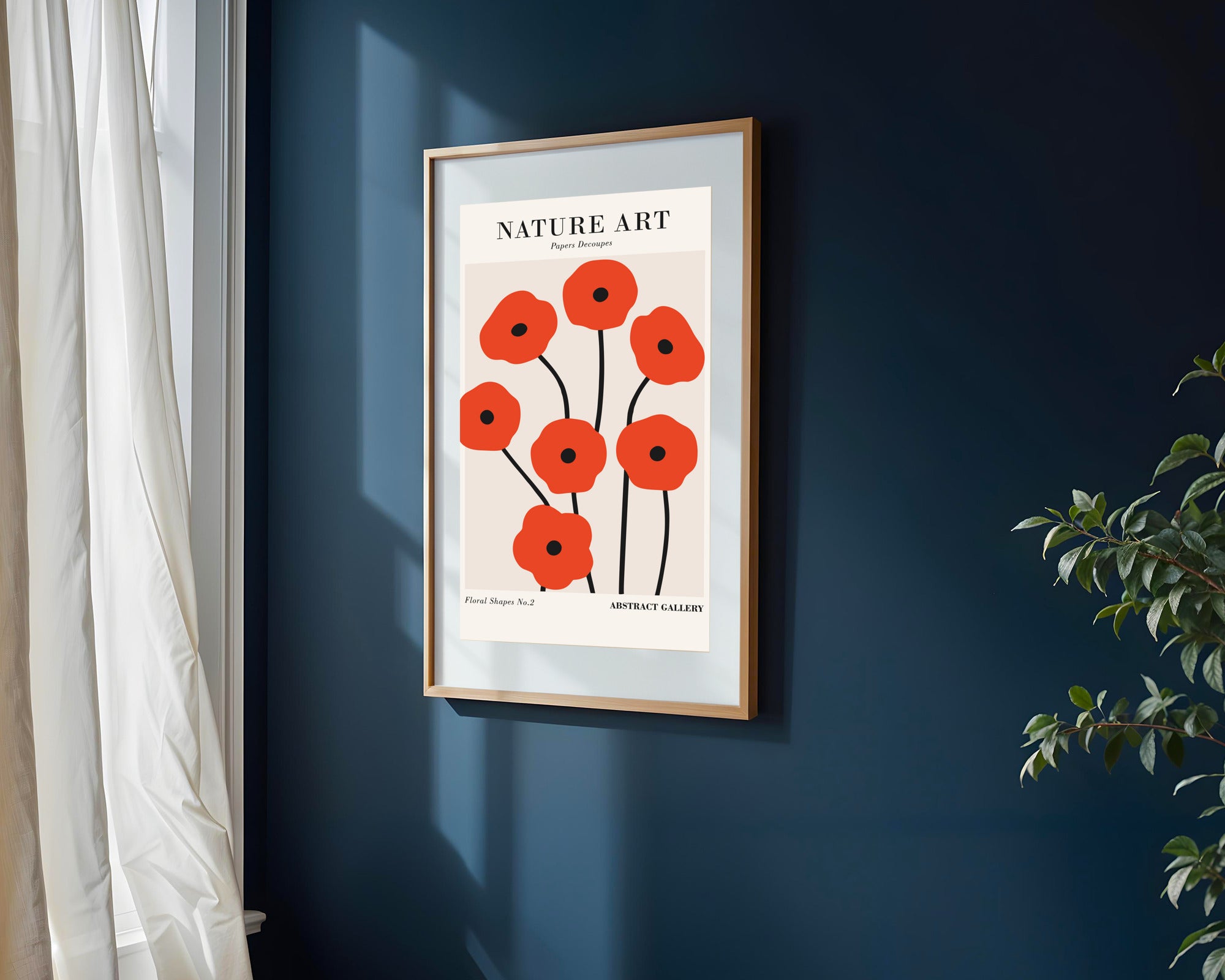 Amapolas en Papel Recortado | Cuadro decorativo de Monkey Canvas