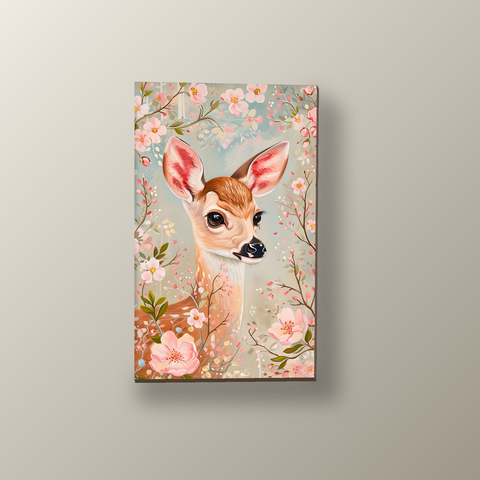 Cervatillo Entre Flores | Cuadro decorativo de Monkey Canvas