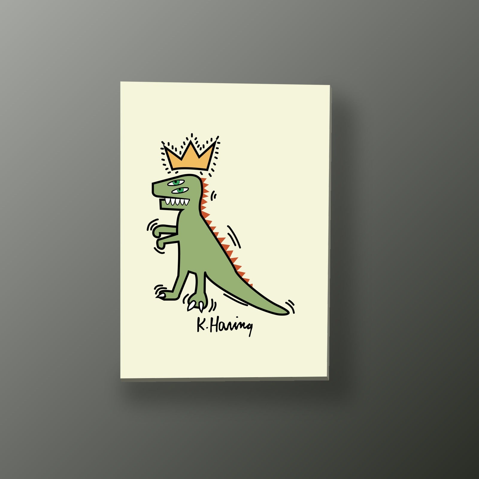 Rey Dinosaurio Pop | Cuadro decorativo de Monkey Canvas