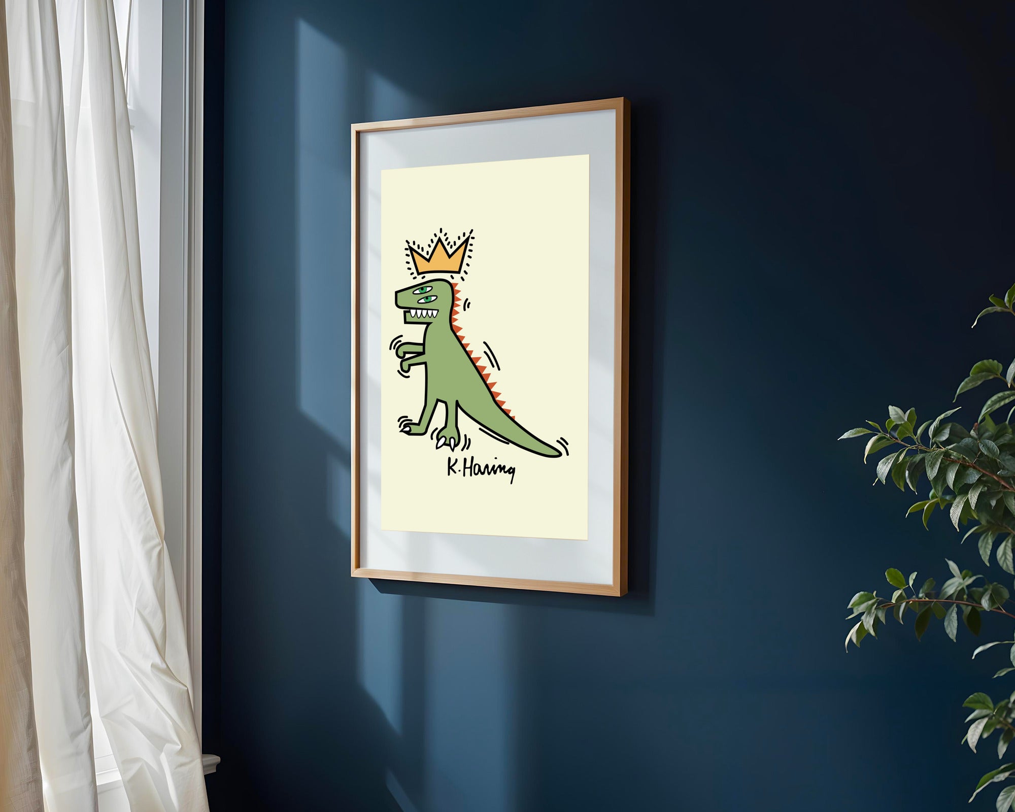 Rey Dinosaurio Pop | Cuadro decorativo de Monkey Canvas