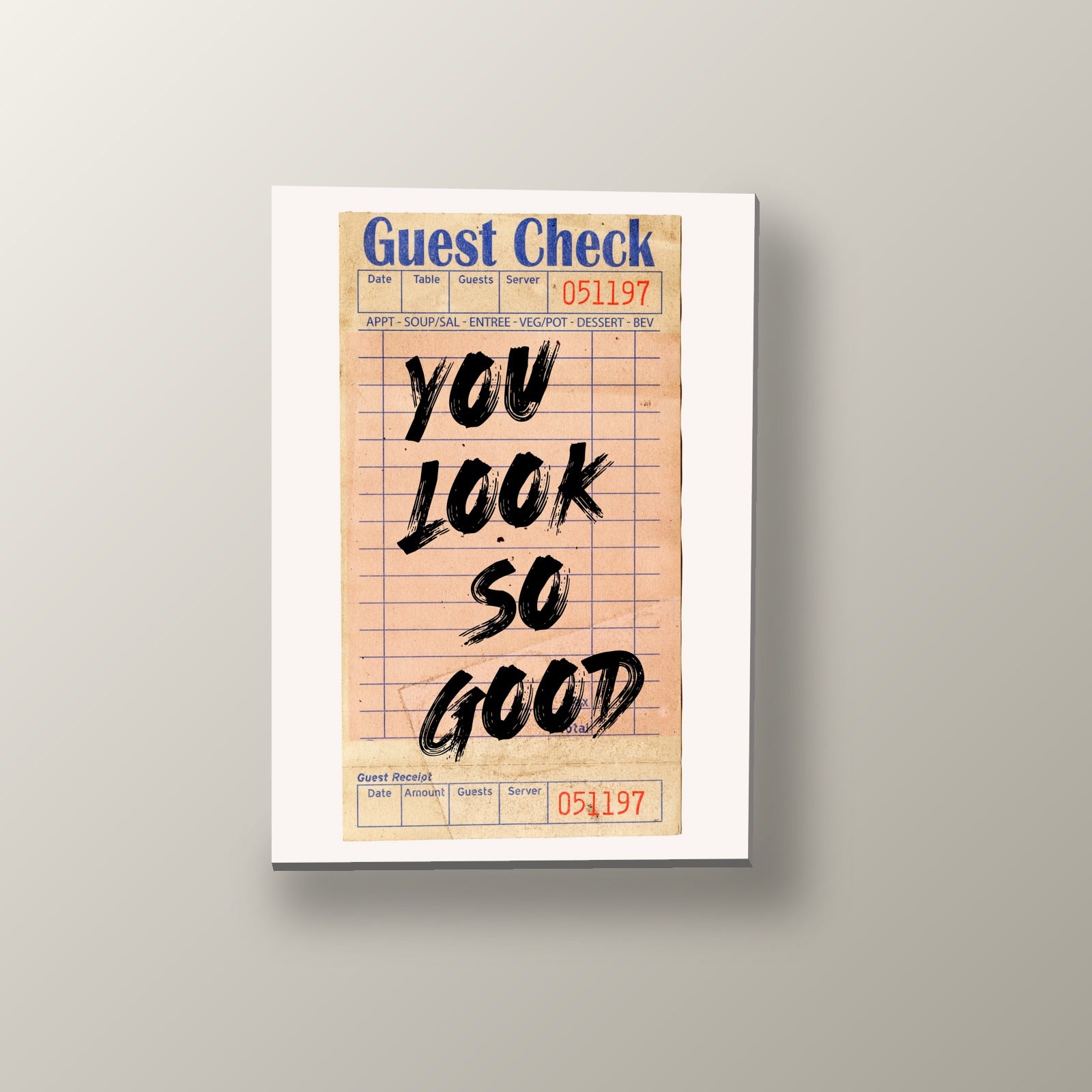 Cuenta Retro You Look So Good | Cuadro decorativo de Monkey Canvas