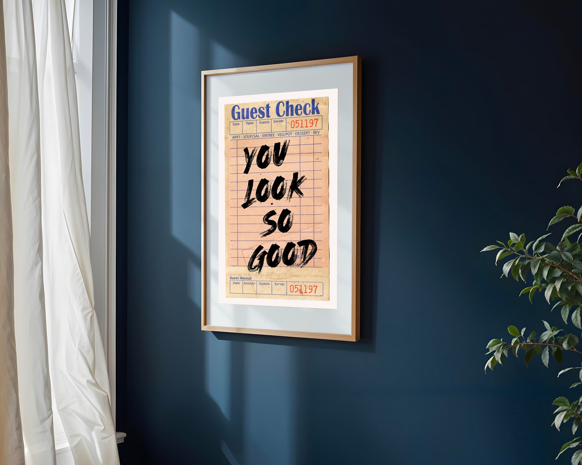 Cuenta Retro You Look So Good | Cuadro decorativo de Monkey Canvas