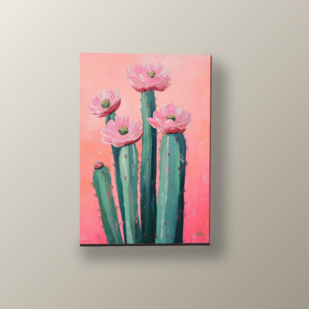 Cactus en Flor Rosa | Cuadro decorativo de Monkey Canvas
