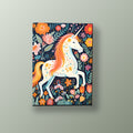 Unicornio Floral Nocturno | Cuadro decorativo de Monkey Canvas