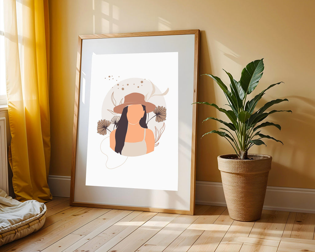 Silueta Boho Floral | Cuadro decorativo de Monkey Canvas