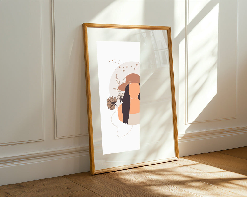 Silueta Boho Floral | Cuadro decorativo de Monkey Canvas