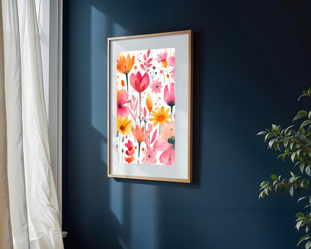 Acuarela Floral Multicolor | Cuadro decorativo de Monkey Canvas