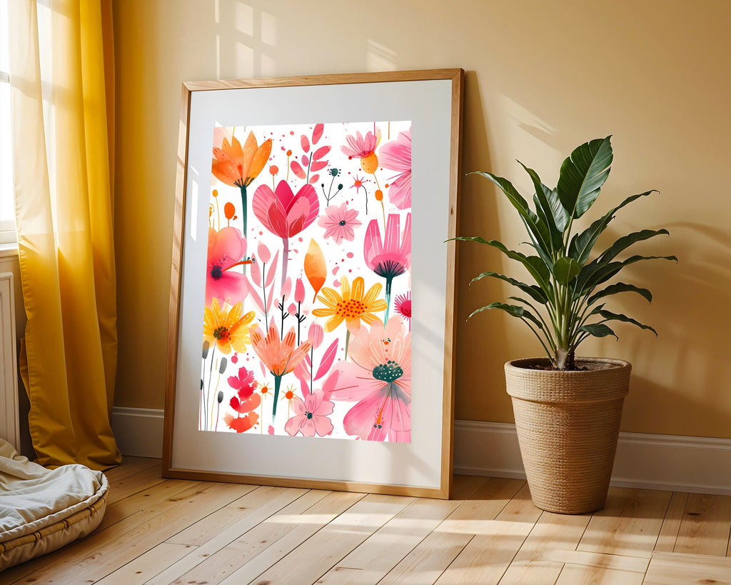 Acuarela Floral Multicolor | Cuadro decorativo de Monkey Canvas