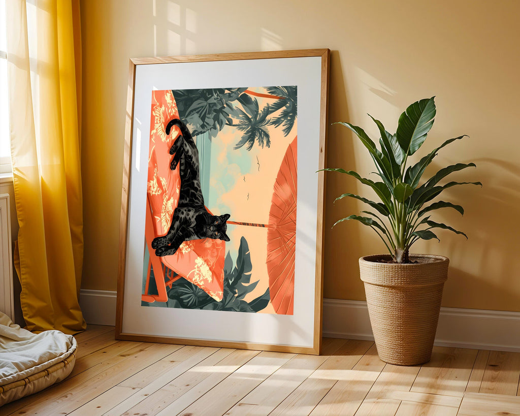 Pantera Negra en el Balcon | Cuadro decorativo de Monkey Canvas