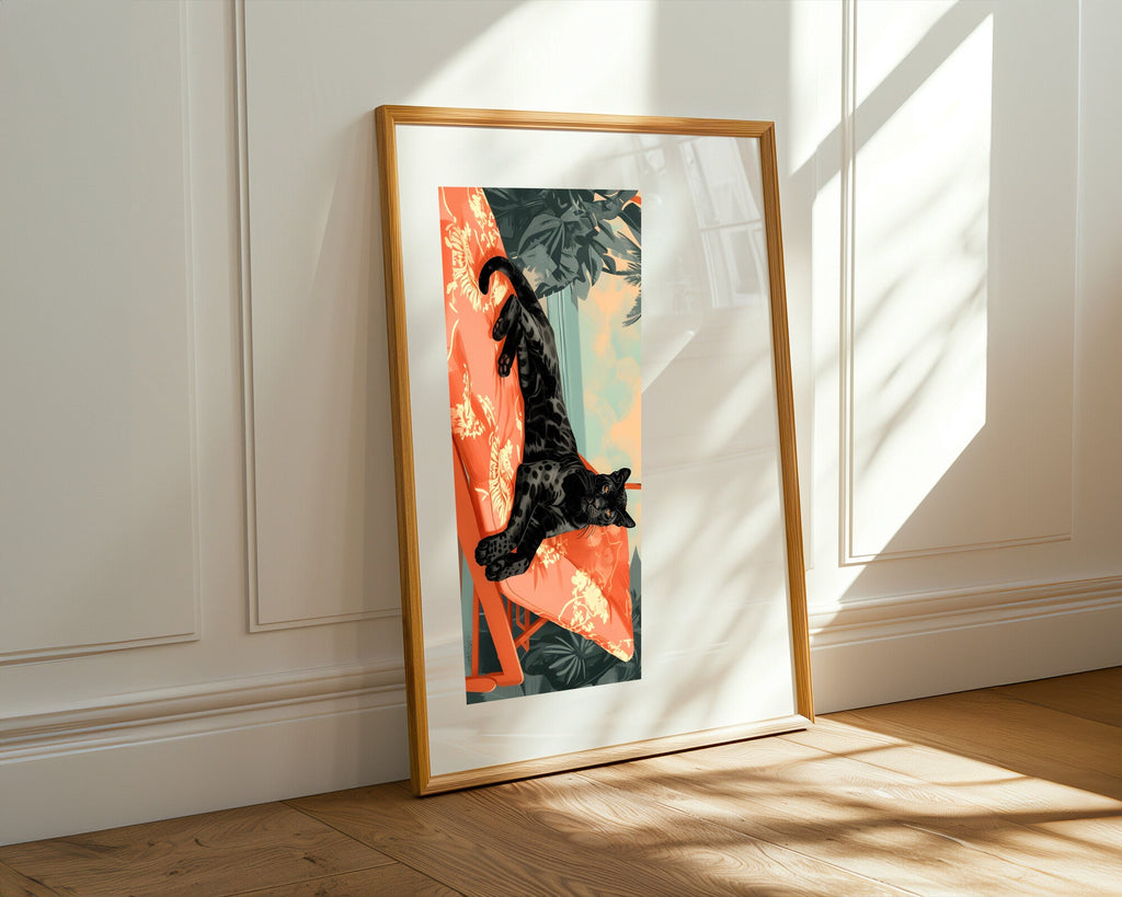 Pantera Negra en el Balcon | Cuadro decorativo de Monkey Canvas