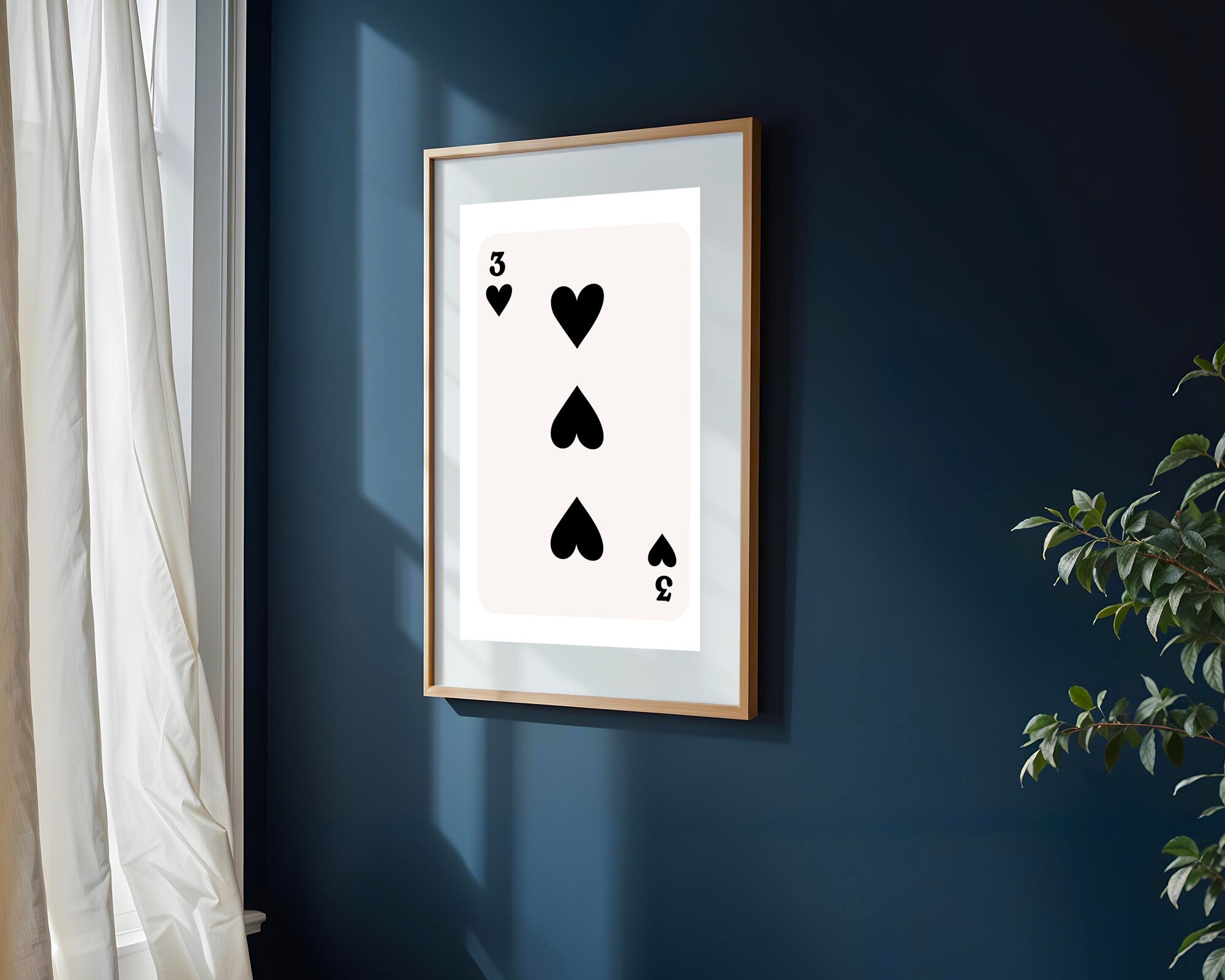 Tres de Corazones | Cuadro decorativo de Monkey Canvas
