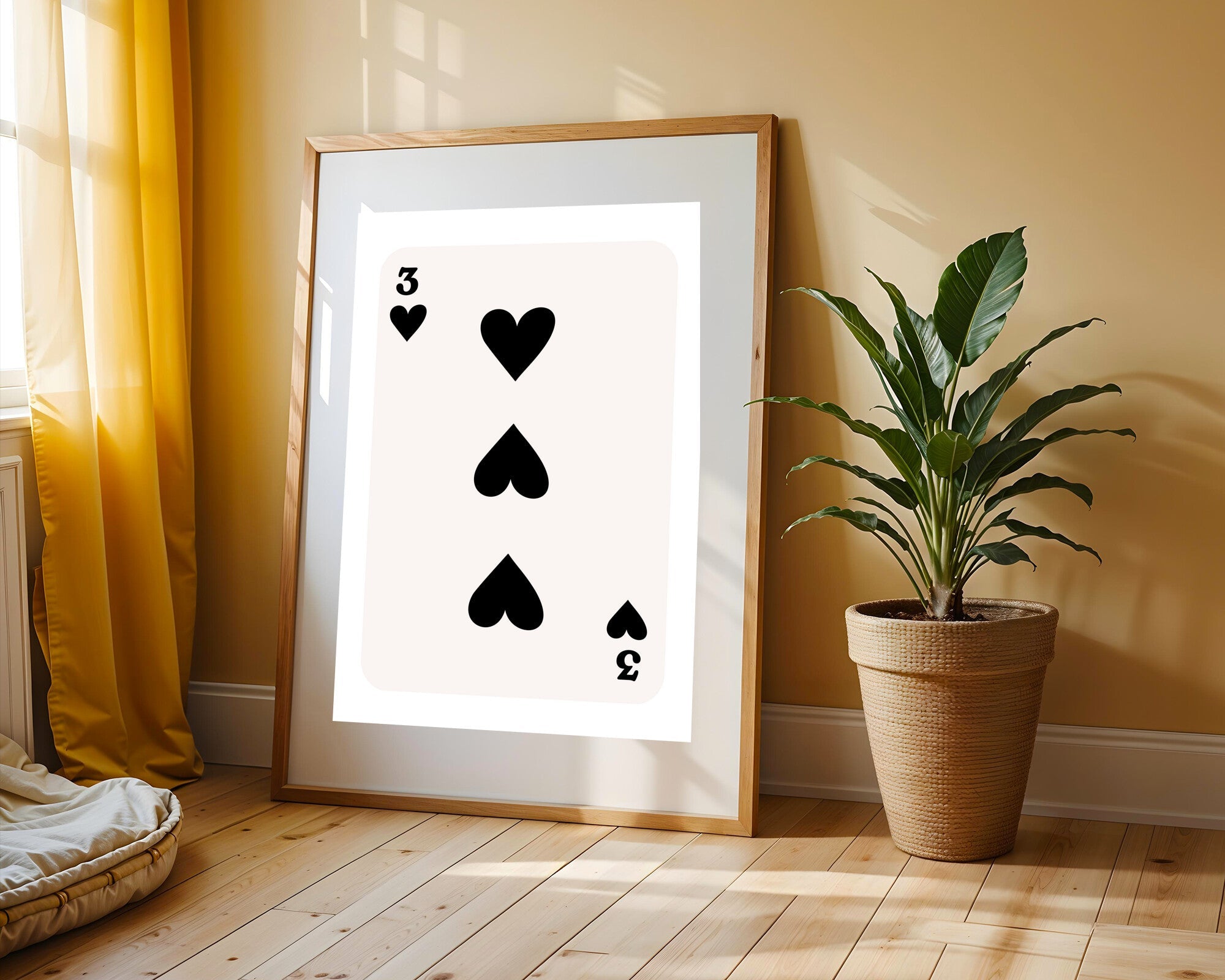 Tres de Corazones | Cuadro decorativo de Monkey Canvas