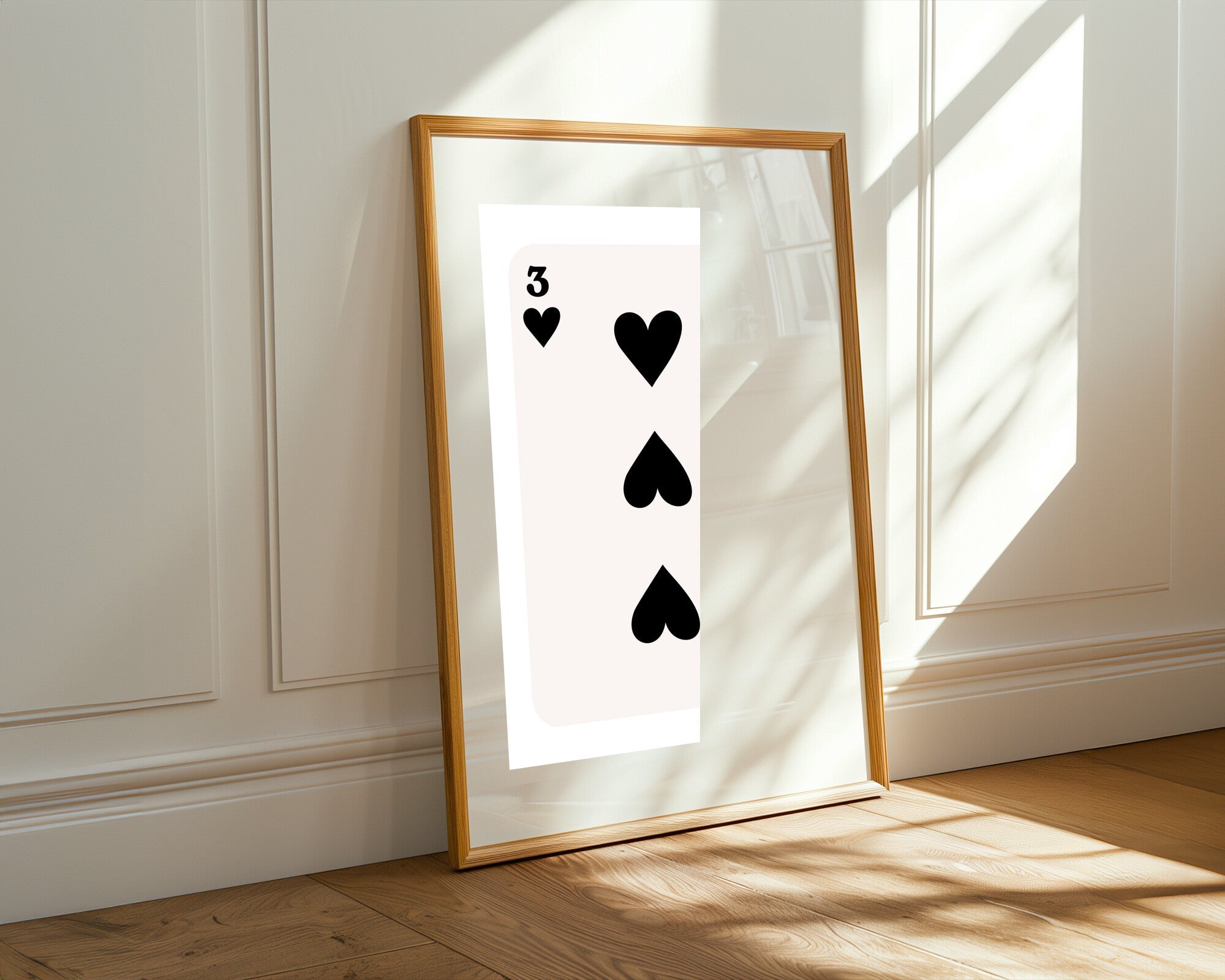 Tres de Corazones | Cuadro decorativo de Monkey Canvas