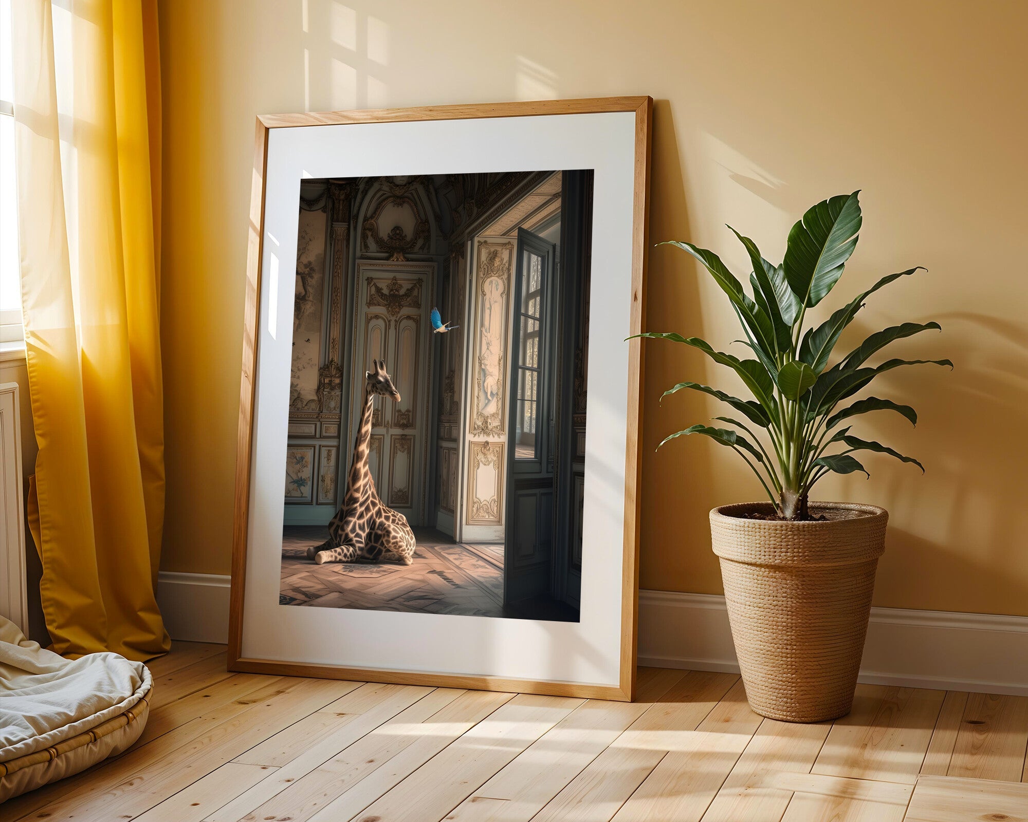 Jirafa en el Palacio | Cuadro decorativo de Monkey Canvas