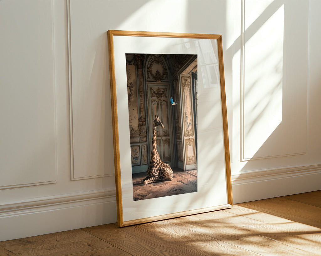 Jirafa en el Palacio | Cuadro decorativo de Monkey Canvas