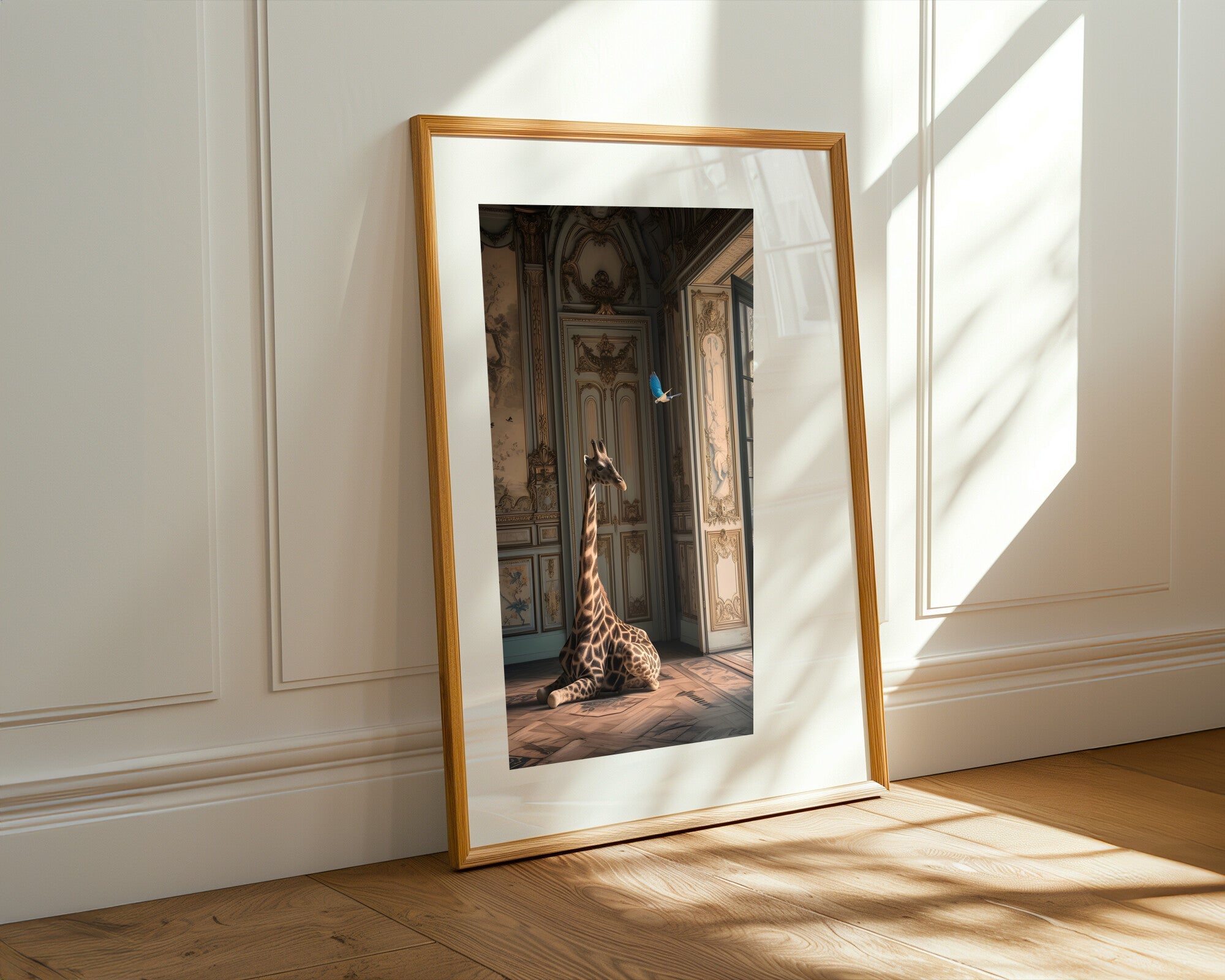 Jirafa en el Palacio | Cuadro decorativo de Monkey Canvas