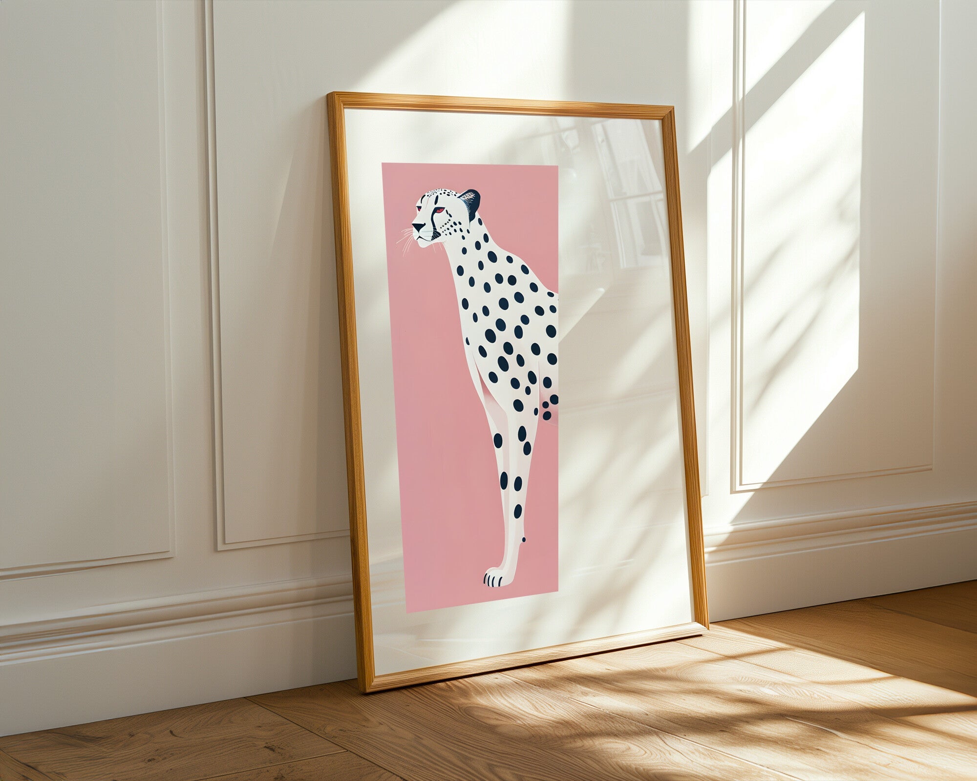 Leopardo Blanco de Cola Azul | Cuadro decorativo de Monkey Canvas
