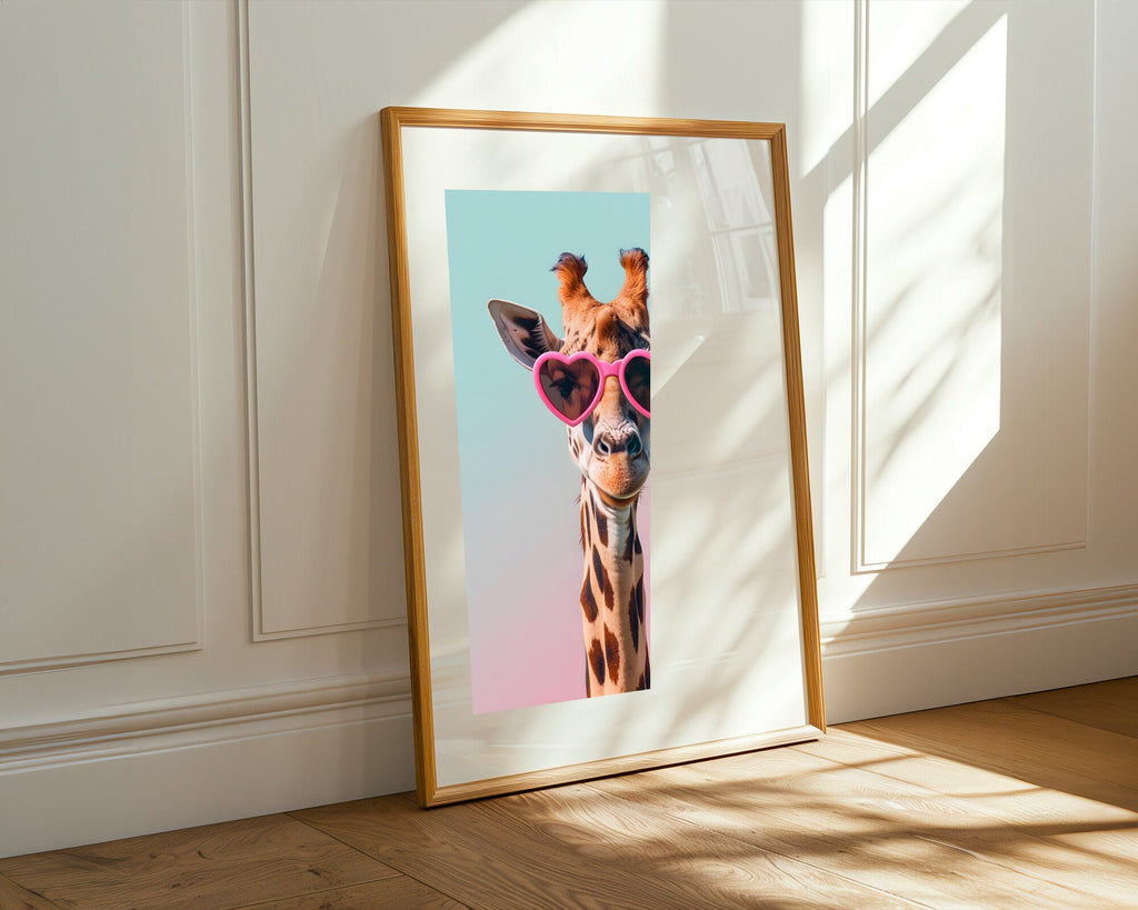 Jirafa Coqueta | Cuadro decorativo de Monkey Canvas