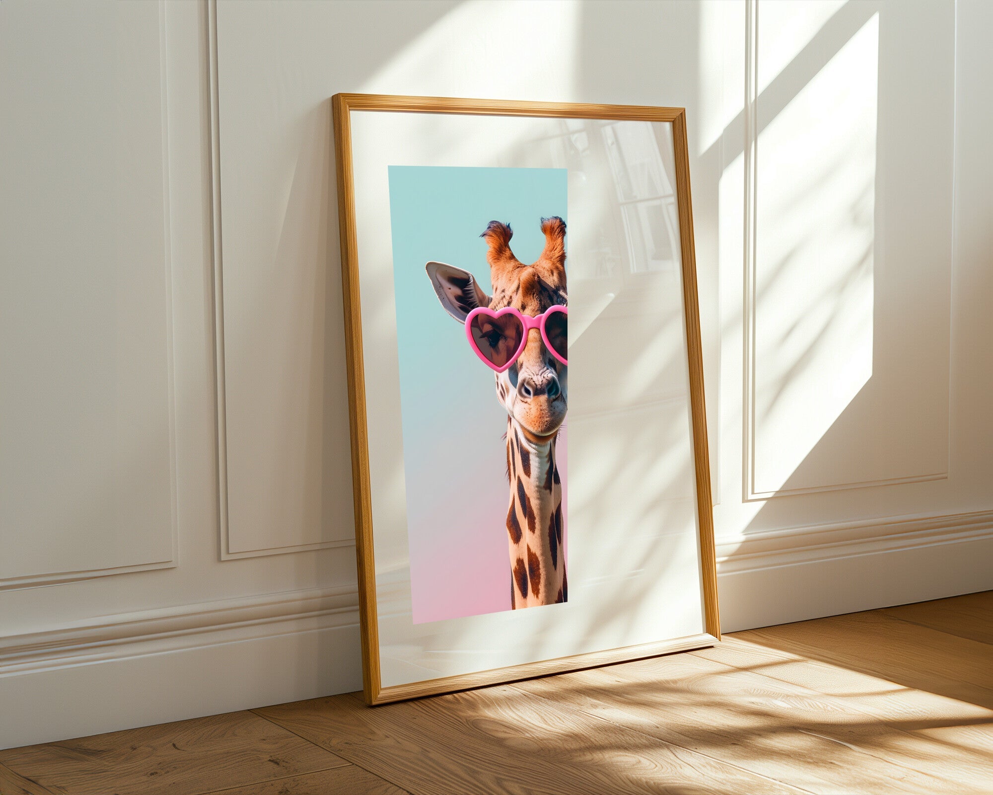 Jirafa Coqueta | Cuadro decorativo de Monkey Canvas