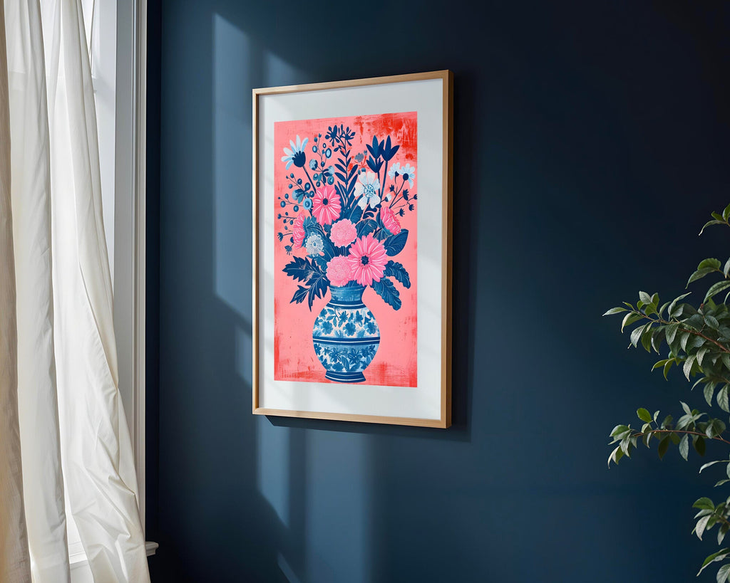 Ramo en Cerámica Azul | Cuadro decorativo de Monkey Canvas