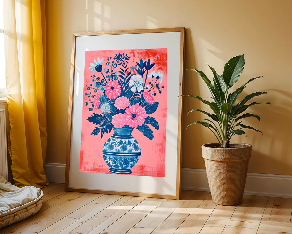 Ramo en Cerámica Azul | Cuadro decorativo de Monkey Canvas