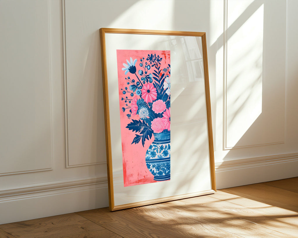 Ramo en Cerámica Azul | Cuadro decorativo de Monkey Canvas