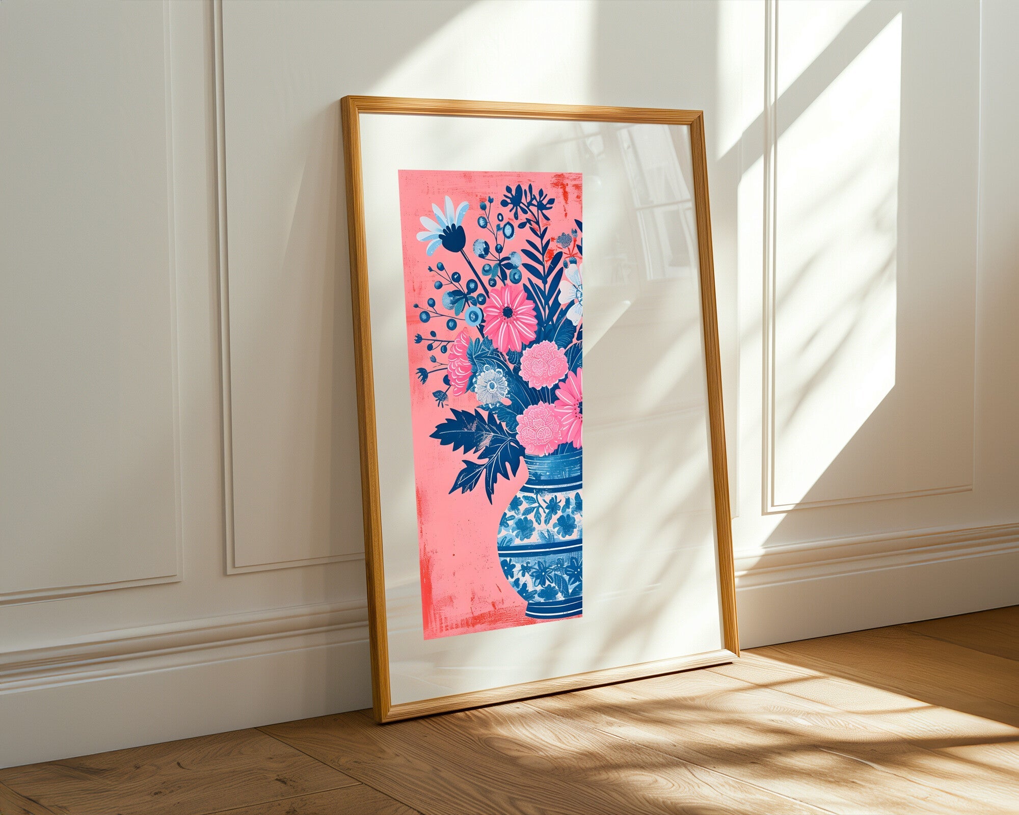 Ramo en Cerámica Azul | Cuadro decorativo de Monkey Canvas