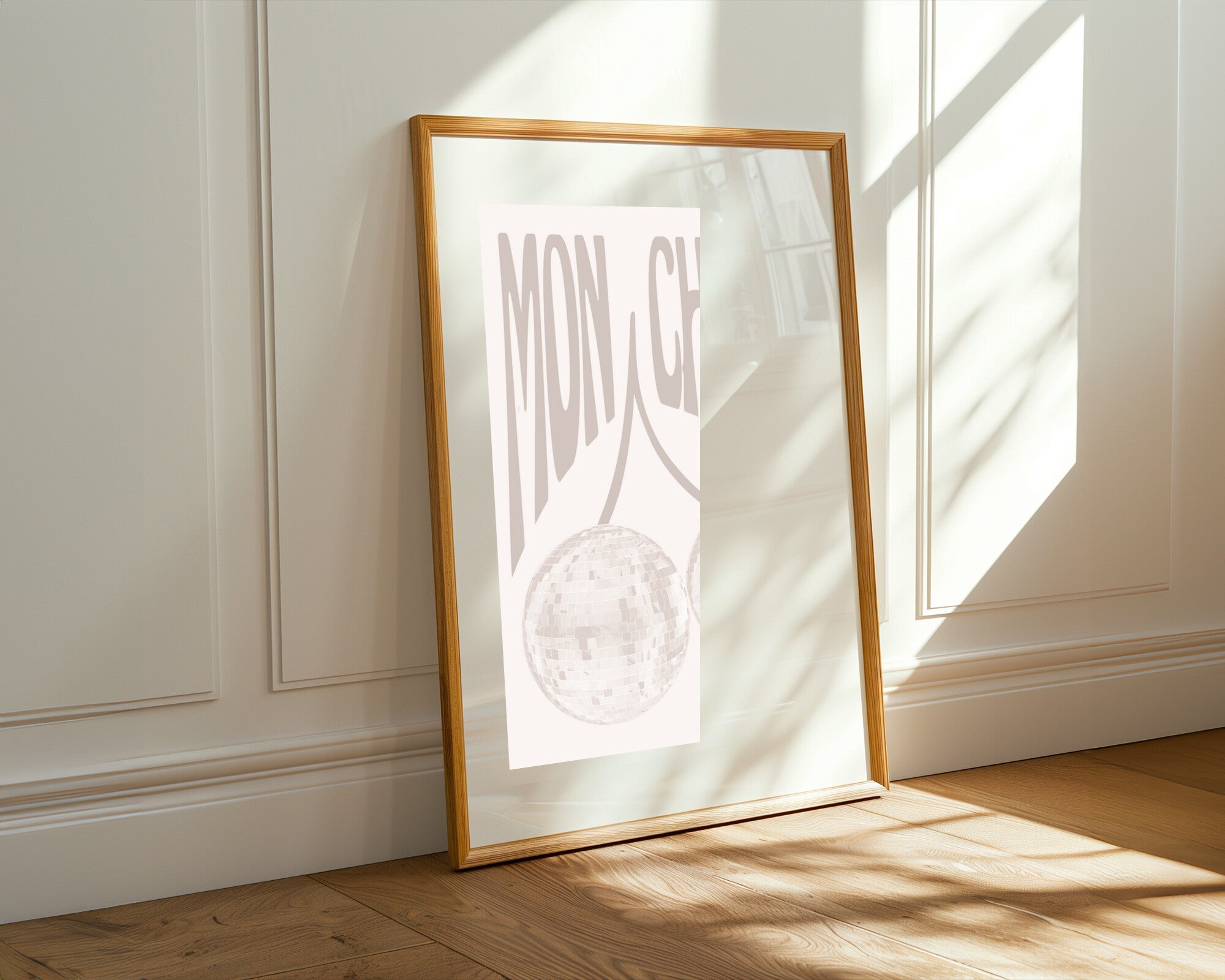 Cerezas Disco Beige | Cuadro decorativo de Monkey Canvas