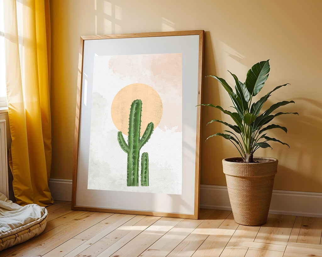 Cactus al Atardecer | Cuadro decorativo de Monkey Canvas