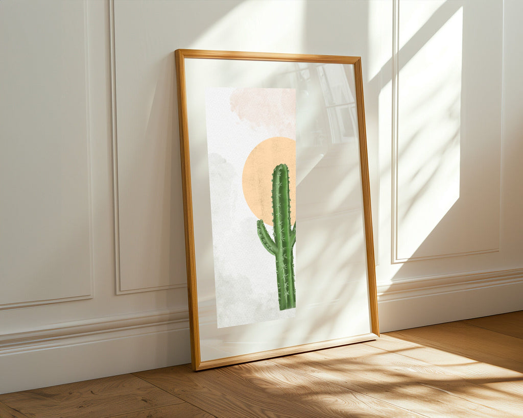 Cactus al Atardecer | Cuadro decorativo de Monkey Canvas