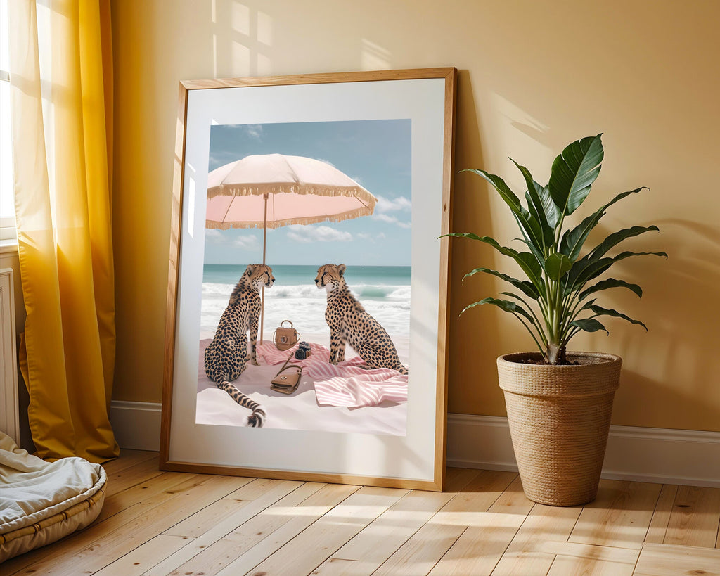 Guepardos de Playa | Cuadro decorativo de Monkey Canvas