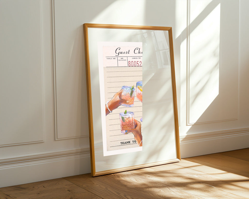 Brindis en la Cuenta | Cuadro decorativo de Monkey Canvas