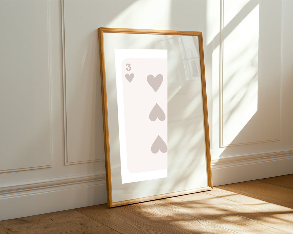 Tres Corazones Beige | Cuadro decorativo de Monkey Canvas