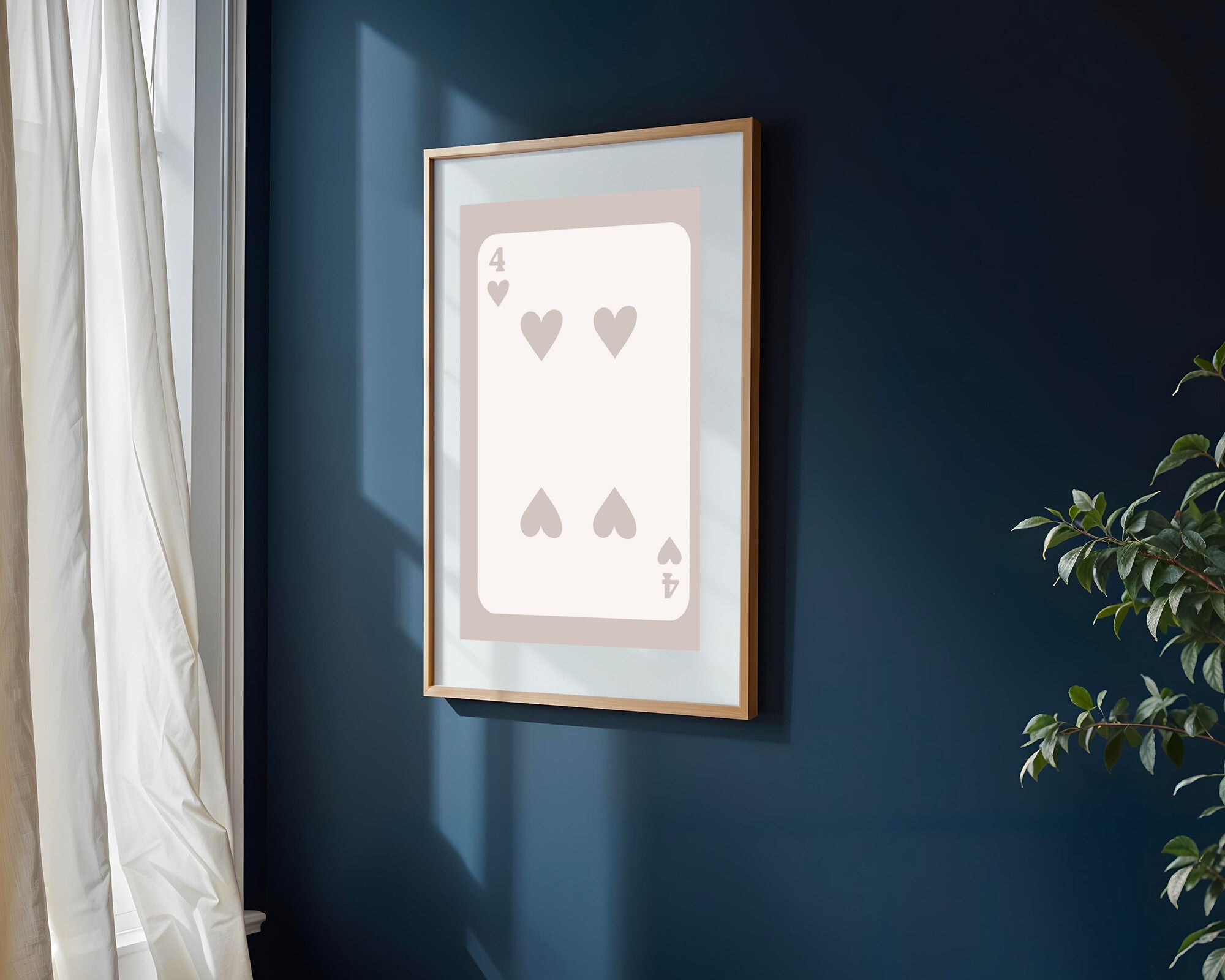 Cuatro Corazones Malva | Cuadro decorativo de Monkey Canvas