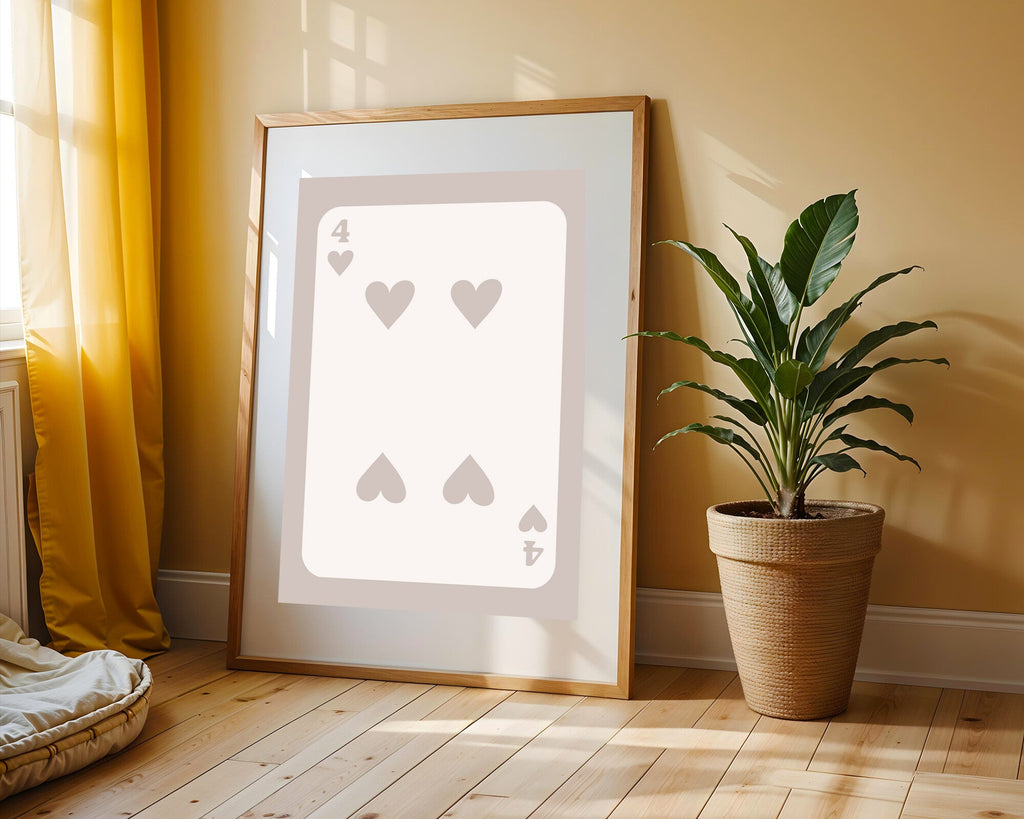 Cuatro Corazones Malva | Cuadro decorativo de Monkey Canvas