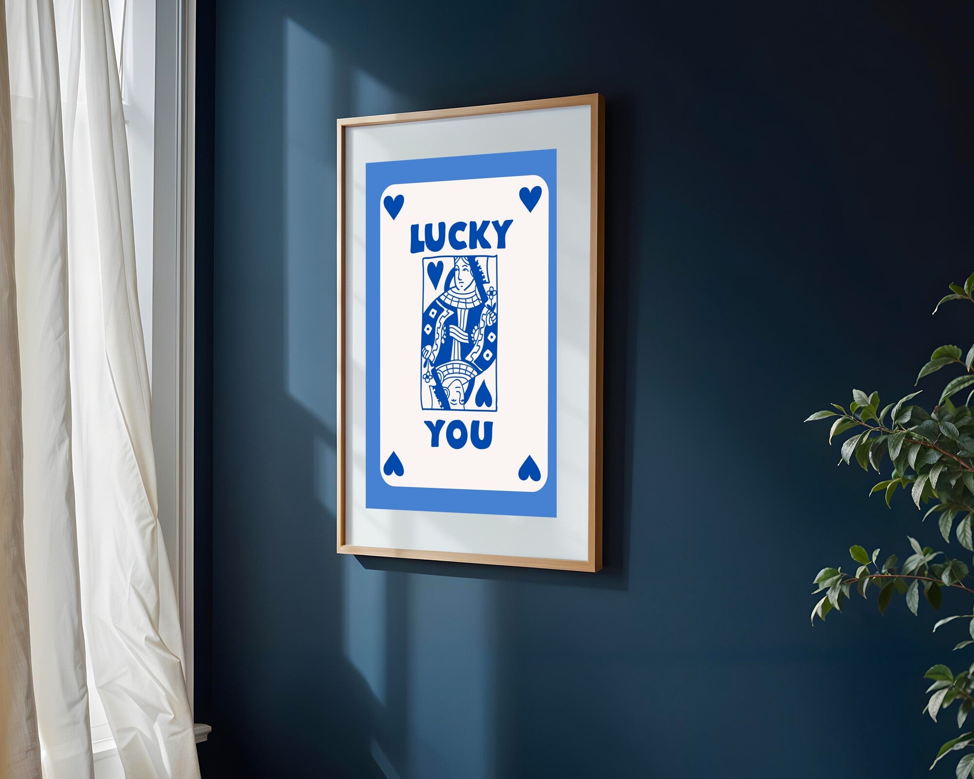 Reina de Corazones Azul | Cuadro decorativo de Monkey Canvas