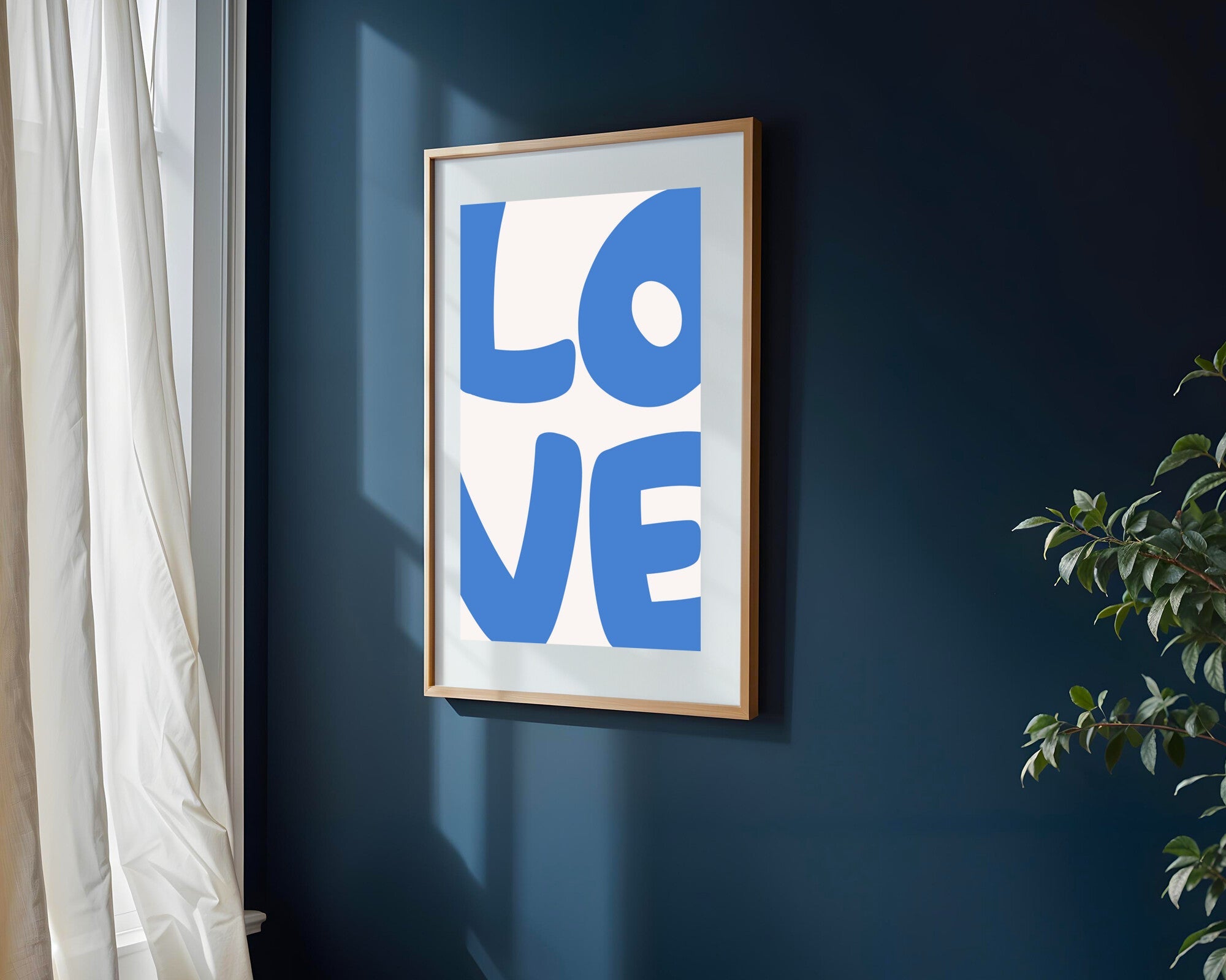 LOVE en Azul | Cuadro decorativo de Monkey Canvas