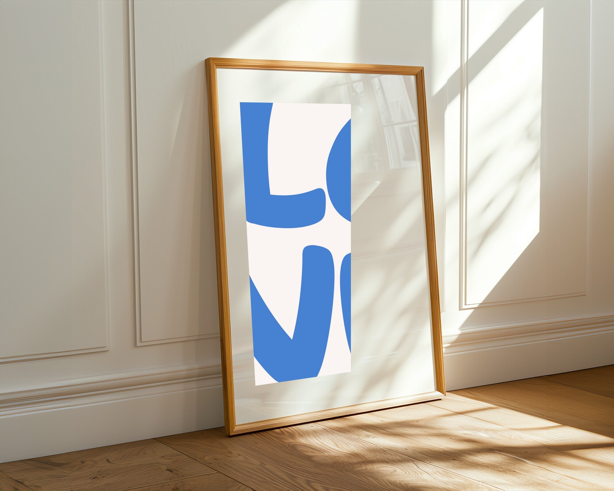 LOVE en Azul | Cuadro decorativo de Monkey Canvas