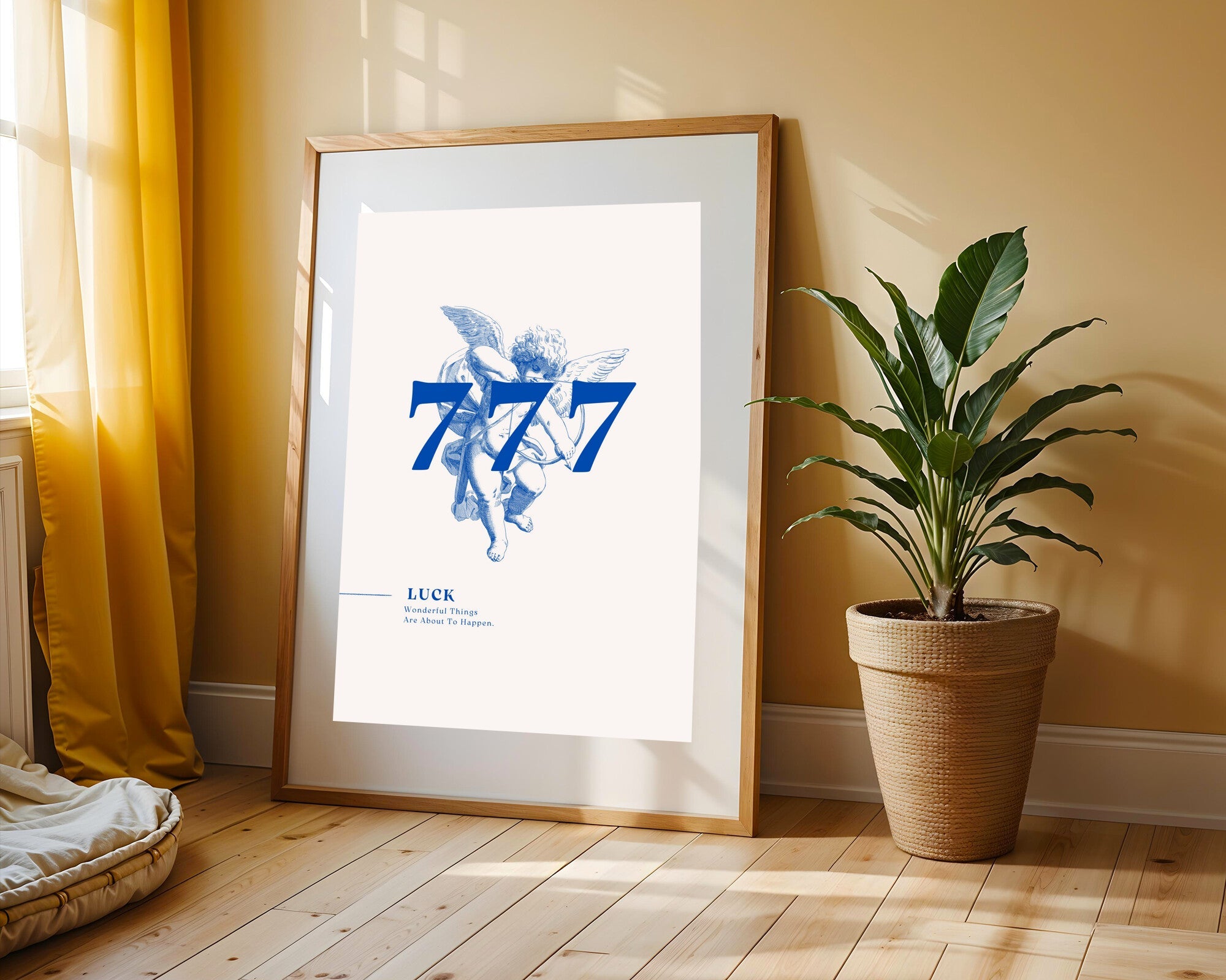 777 Azul de la Suerte | Cuadro decorativo de Monkey Canvas